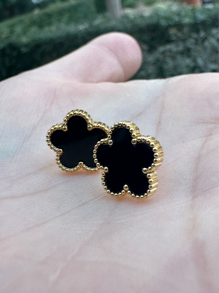 Flower Clover Stud Earrings