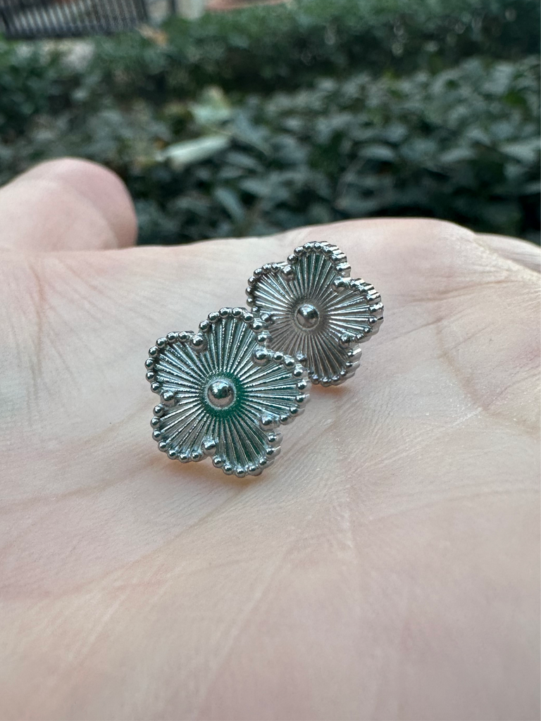 Flower Clover Stud Earrings