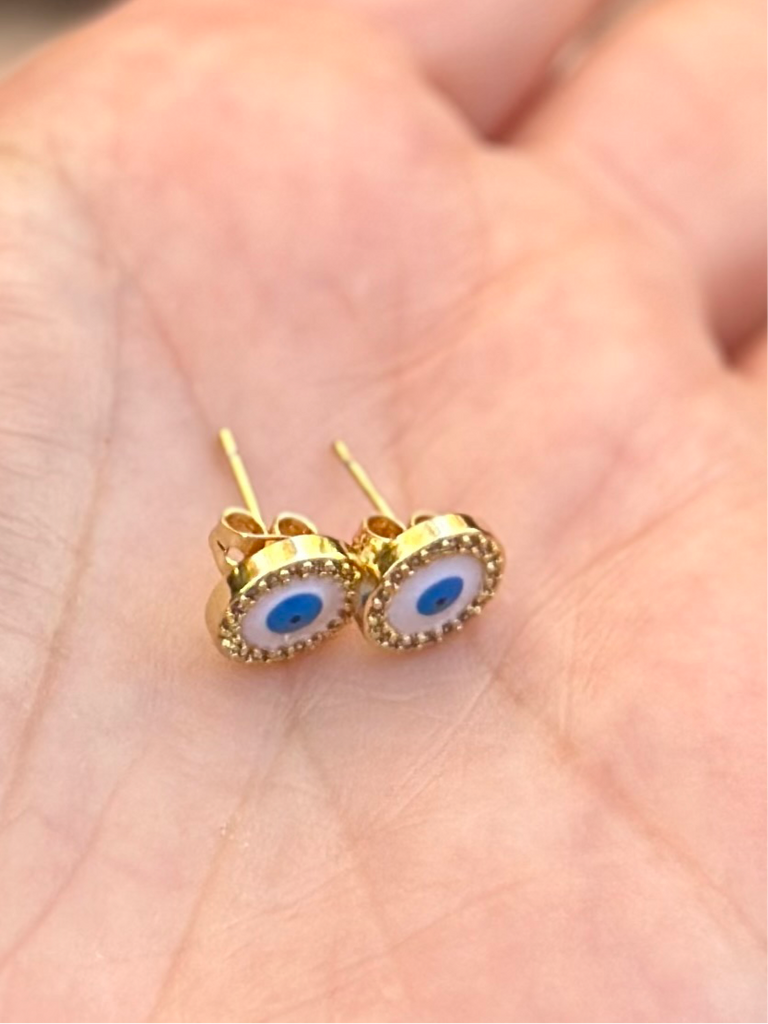 Eye See You Evil Eye Sparkle Studs