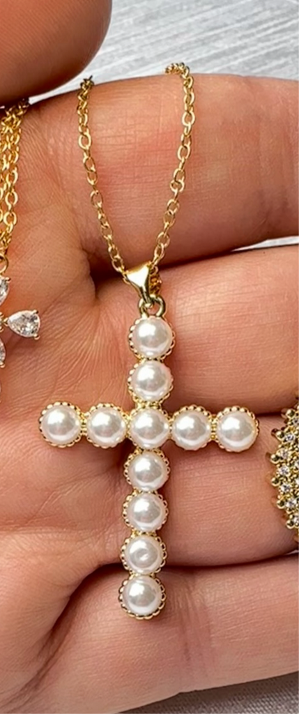 Pearl Cross Necklace