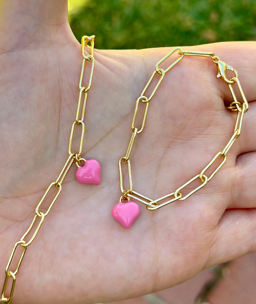 Love You Kids Heart Bracelet