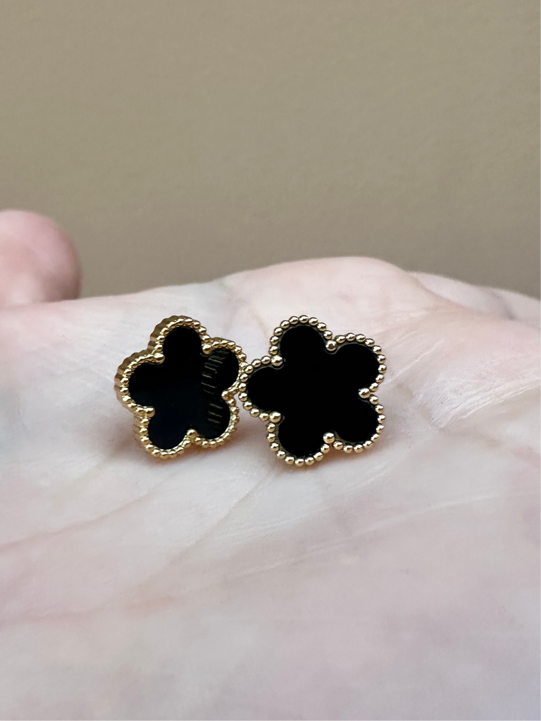 Flower Clover Stud Earrings