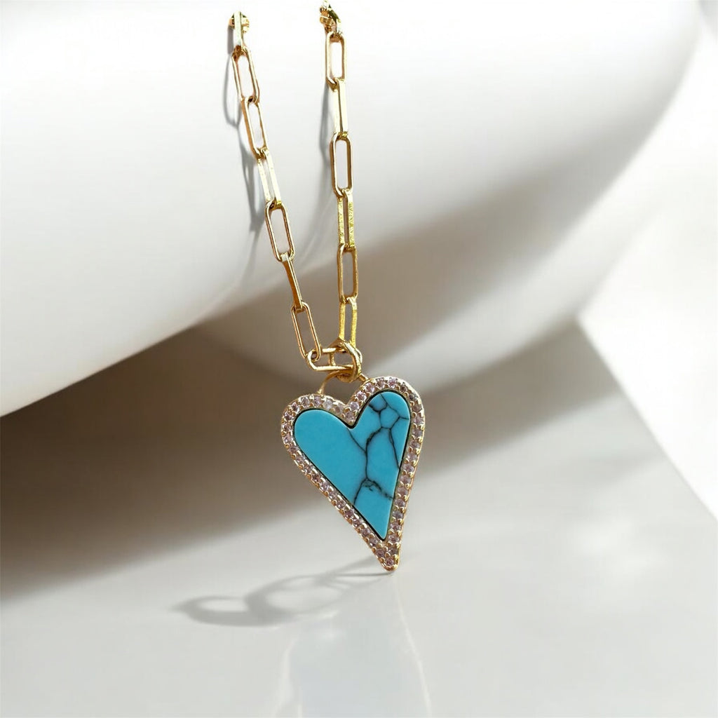 The Amara turquoise heart Necklace