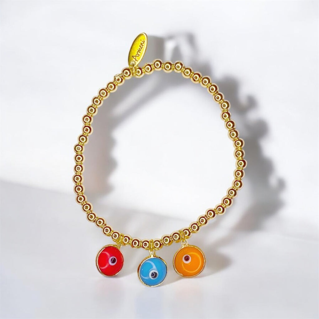 Armenian Evil Eye Charm 18k gold plated Bracelet