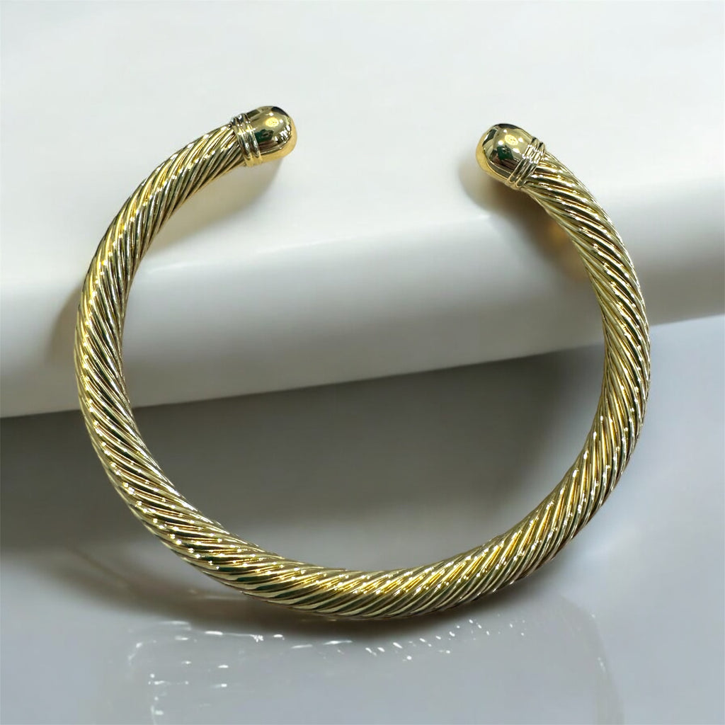 Twisted Gold Cuff Bracelet