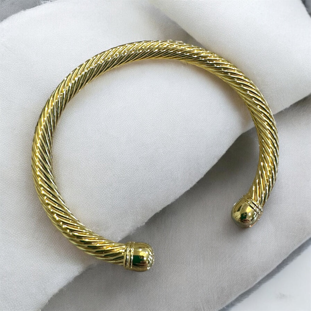 Twisted Gold Cuff Bracelet