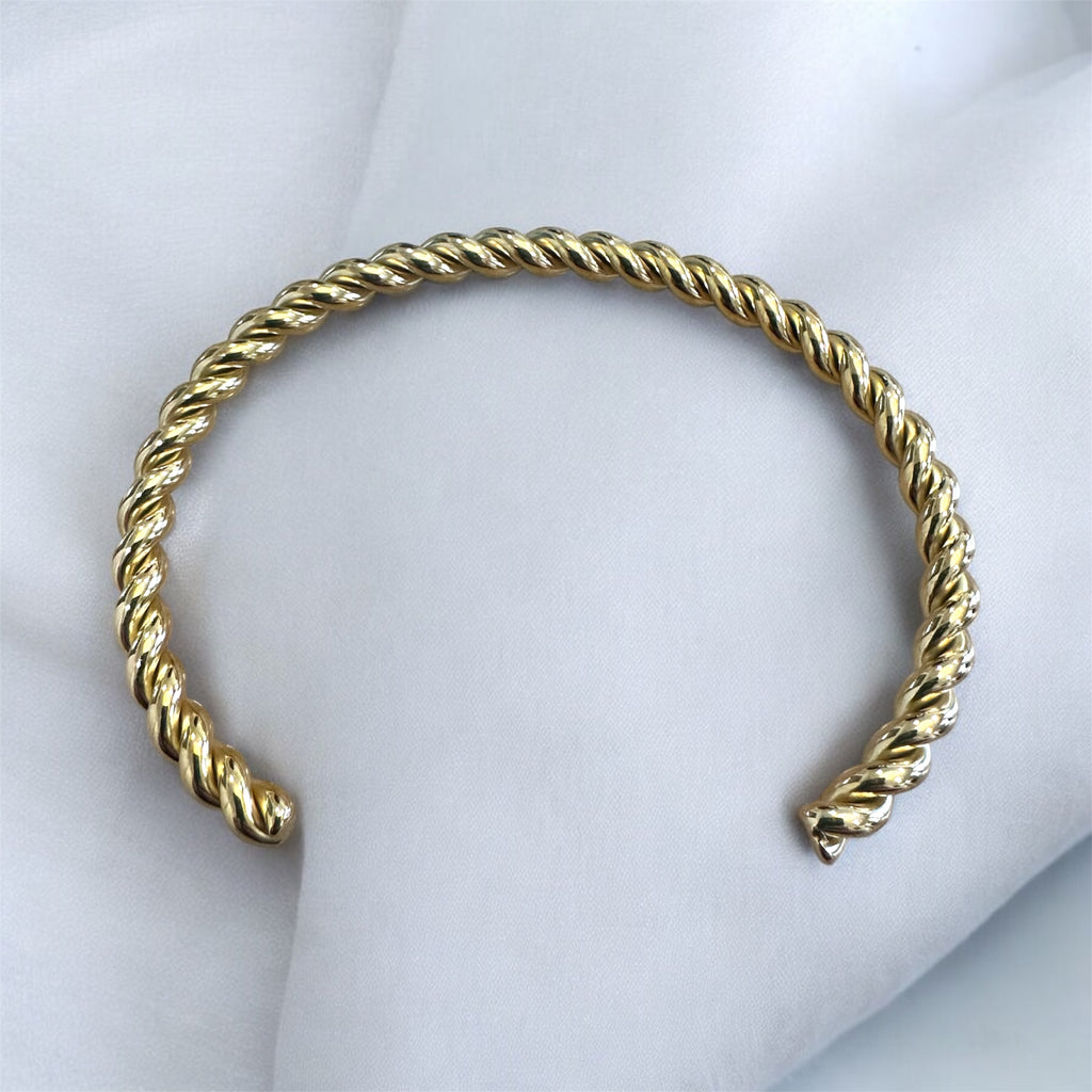 Twisted gold cuff Bracelet