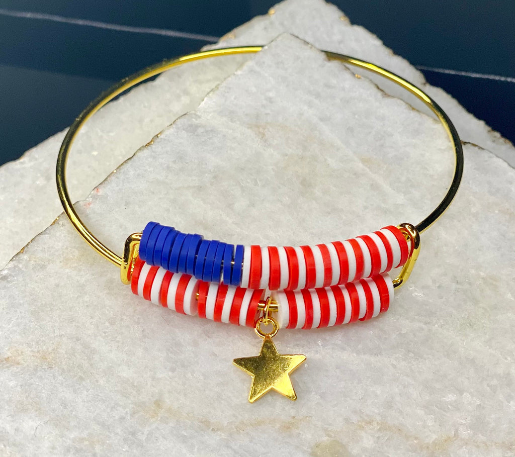 Stars & Stripes USA star charm bracelet
