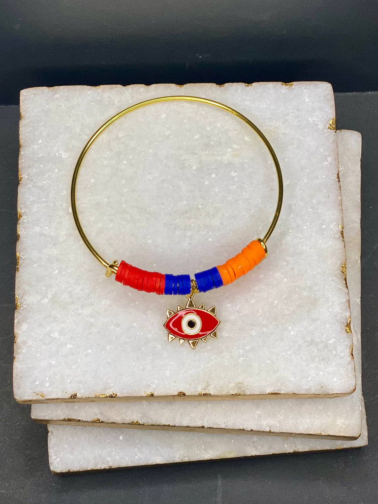 Pray for Artsakh Armenian Flag Evil eye charm bracelet