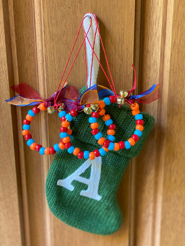Set of 3 Armenian Wreath Jingle bell Christmas tree ornaments