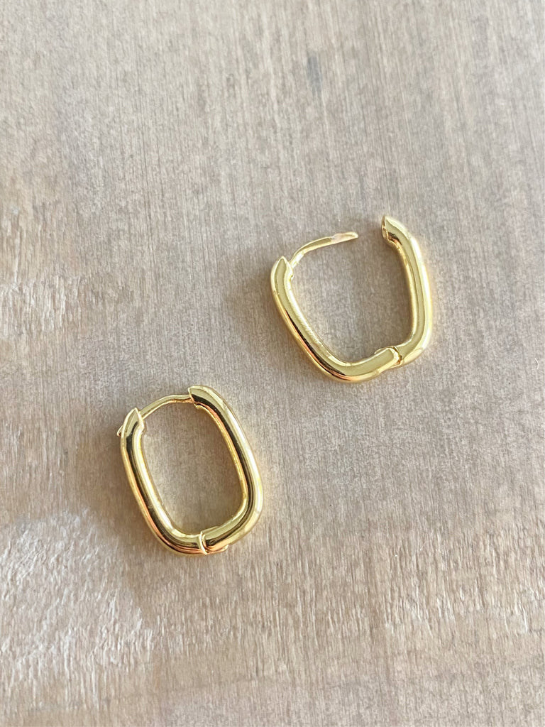18k Gold Plated Huggie Hoop Earrings
