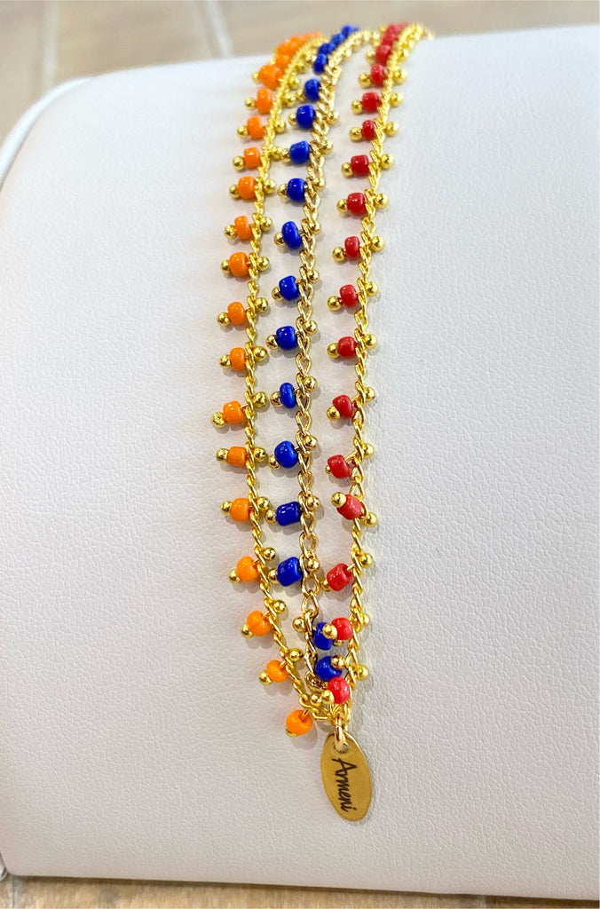 Armenian Tricolor Beaded Bracelet