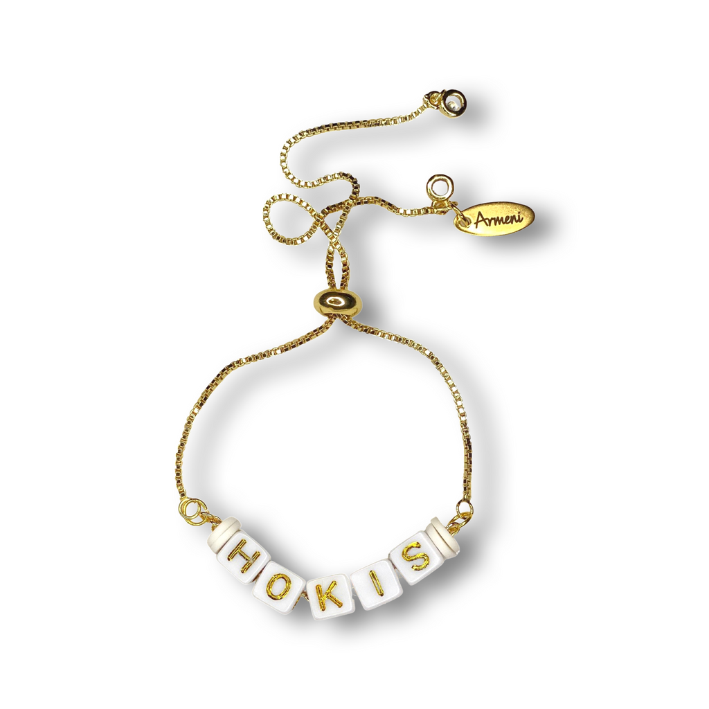 HOKIS Limited edition Gold bolo slider adjustable Armenian Bracelet