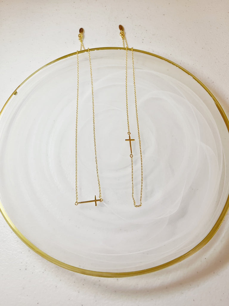 Dainty Cross gold plated Necklace