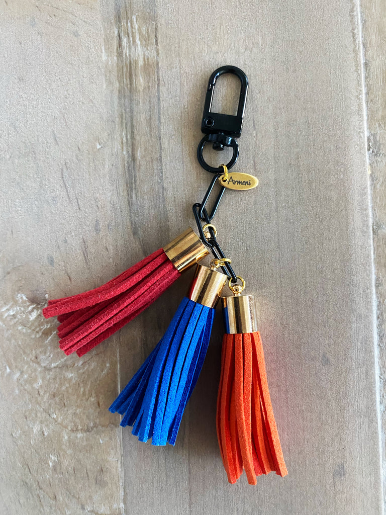 Unisex Armenian Tassel Black Keychain Accessory