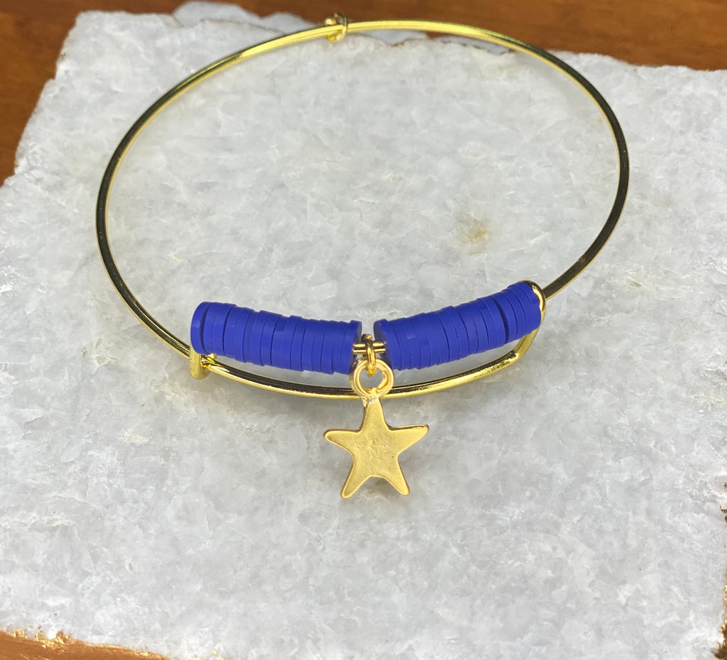 USA STAR Red White & Blue charm bracelet