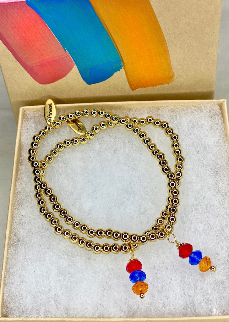 Armenian Genocide 106 Year Box Swarovski Crystal Bracelet