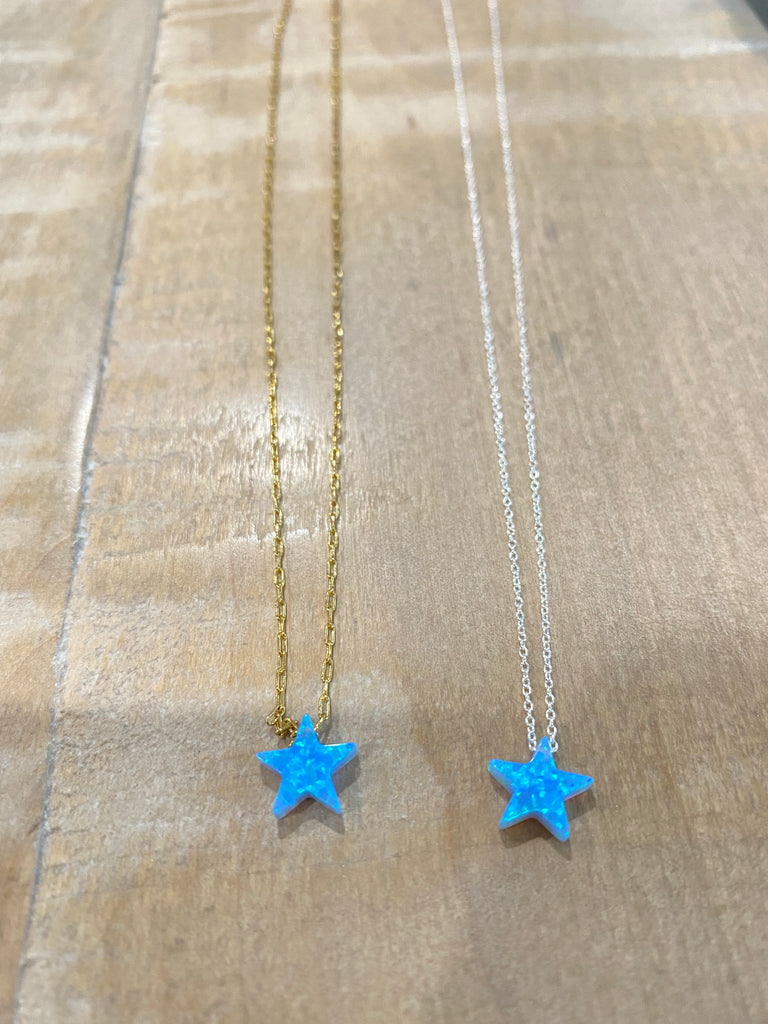 Opal Star 18k Gold Plated Necklace